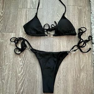 Black High Leg Bikini